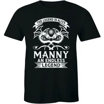 Leģenda Ir Dzīva Manny Nebeidzamu Leģenda - Pārsteidzošs Pūķis Dizaina Vīriešu T-krekls