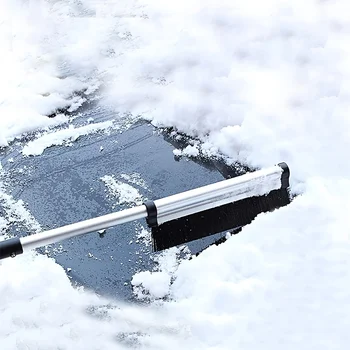 Automašīnas Vējstikla Ledus Skrāpi, Stikla Sniega Birste Pagarināt Nerūsējošā Tērauda Sniega Tīrītājs Tīrīšanas Rīks Mazgāšanas Sukas Piederumi