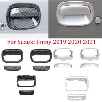 6Pcs/komplekts Auto Ārējo Durvju un Tailgate Roktura Apdare Vāks Suzuki Jimny 2019 2020 2021 Piederumi JMN00032 JMN00051