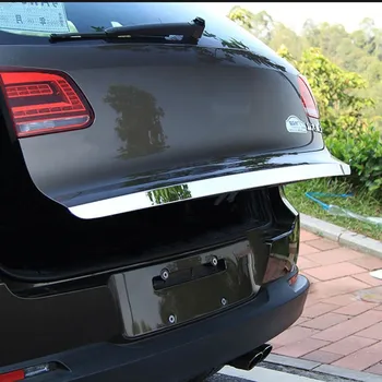 VW Tiguan 2010. - 2015. Gadam Chrome Aizmugures Bagāžnieka Tailgate Atpakaļ Aizmugurējās Durvis Segtu Vārtiem Apdares Molding Rotāt Stils Sloksnes Aizsargs