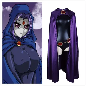 Anime Titans Supervaronis Raven Cosplay Kostīms Sieviešu Sexy Zentai Drēbes Halloween Puse Apmetnis Jumpsuit