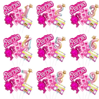 Jauns Diy Kawaii Barbie Balonu Bērniem, Meitenēm, Zēniem 0-9 Gadu Dzimšanas Dienas Svinības Tēma Apdare Bērniem, Baby Alumīnija Plēves, Baloni, Rotaļlietas