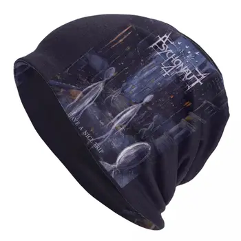 Psychonaut 4 Rock Caps Melnu Brutal Death Metal Atdzist Unisex Āra Skullies Beanies Cepures Pavasara Siltā Divējāda lietojuma Sunīti Cepures