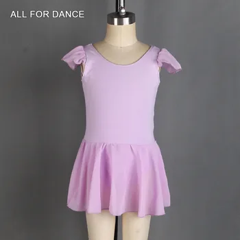 03D0011 Meitenes Vāciņu Piedurknēm Kokvilnas Leotard Balle Dancewear Vadvirsmas Leotard Šifona Svārki Posmā Valkā, 5 Krāsas Pieejams