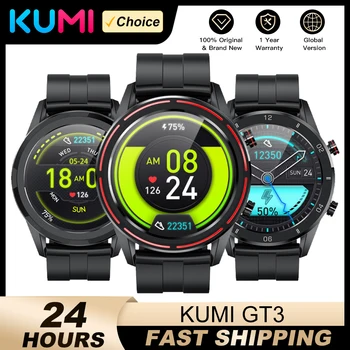 KUMI GT3 Vīriešiem Smart Skatīties Sports Fitness sirdsdarbība, Asins Spiediena, Skābekļa Monitors Ūdensizturīgs Sieviešu Smartwatch Par Huawei Xiaomi
