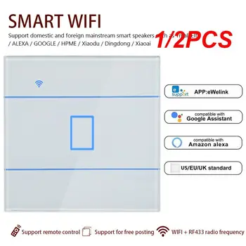 1/2GAB Wifi Smart Switch Wifi+RF Tālvadības Slēdzis Ar 433 Mhz RF Funkcija Strādāt Ar Alexa Echo Alise Smart