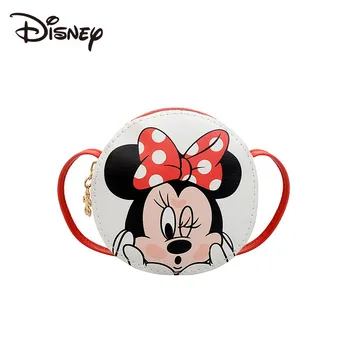 Disney Meitenes Mini PU Soma Bērnu Mickey Mouse Messenger Bag Cute Maz Meitene Maku Minnie Pleca Soma Vinnijs Pūks