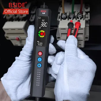 BSIDE X1 X2 Uzlabot Ciparu Multimetrs Infrasarkano staru Termometrs bezkontakta Sprieguma Testeris Krāsu Analog Bārs EBTN ar Lukturīti