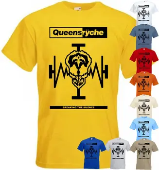 Queensrÿche pārtraukt Klusēšanu T, krekls sarkans dzeltens smago metālu visi izmēri S-5XL